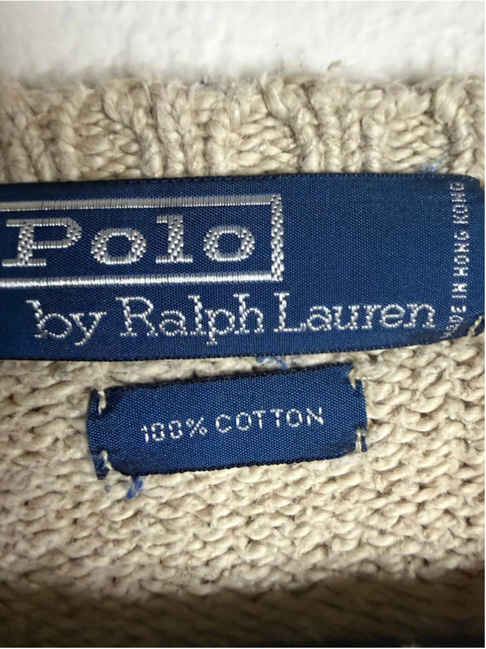 Men's Polo Ralph Lauren Crewneck Sweater Size L Beige
